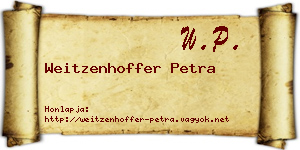 Weitzenhoffer Petra névjegykártya