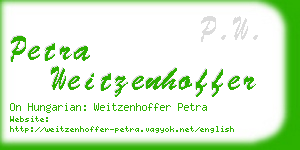 petra weitzenhoffer business card